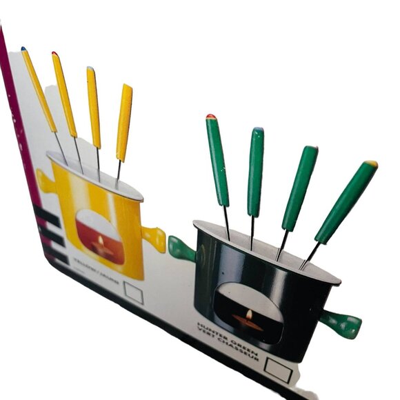 Gourmet Chocolate Fondue Set With Candle Four Forks - Picture 14 of 14